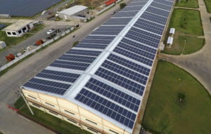 Warehouse equipped with solar panels for CapEx project