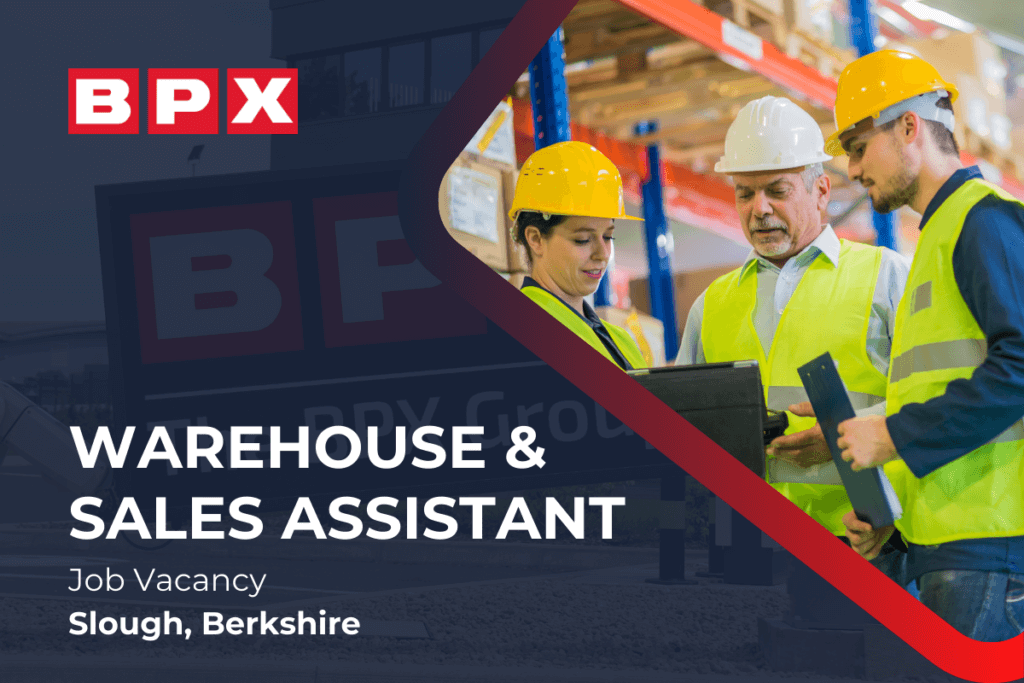 Warehouse & Sales Assistant, job vacancy Slough graphic