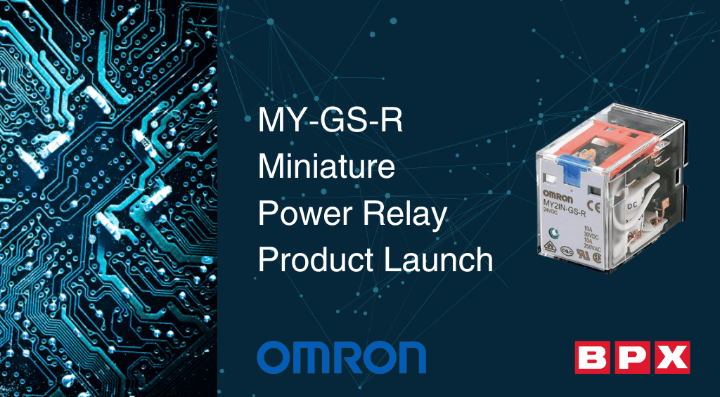 OMRON MY-GS-R Series of Miniture Power Relays - product launch graphic