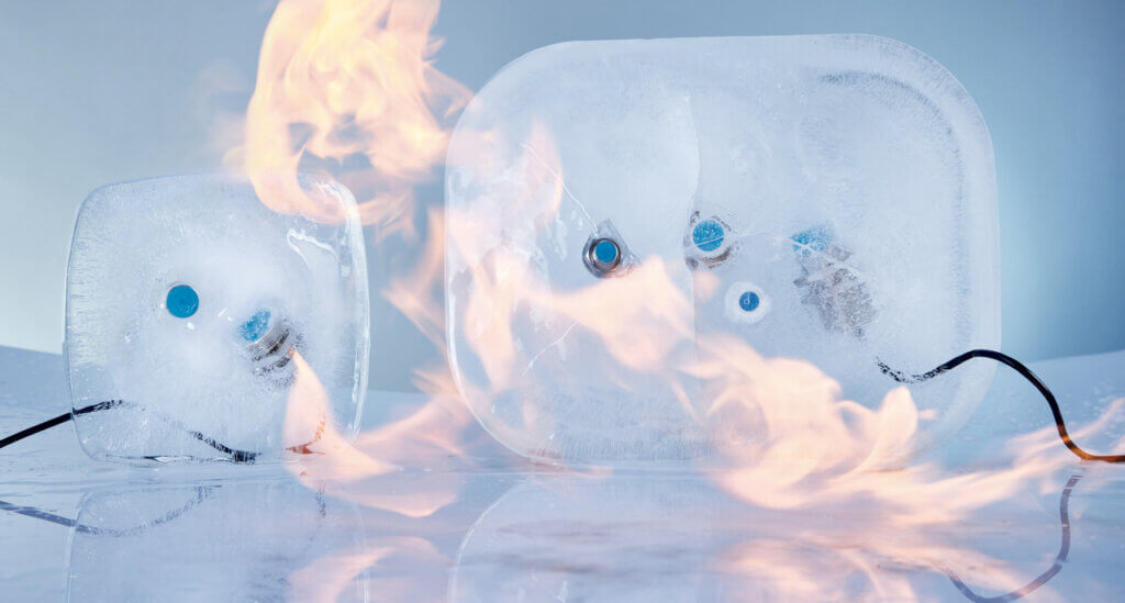 SICK Inductive Sensors image with flames